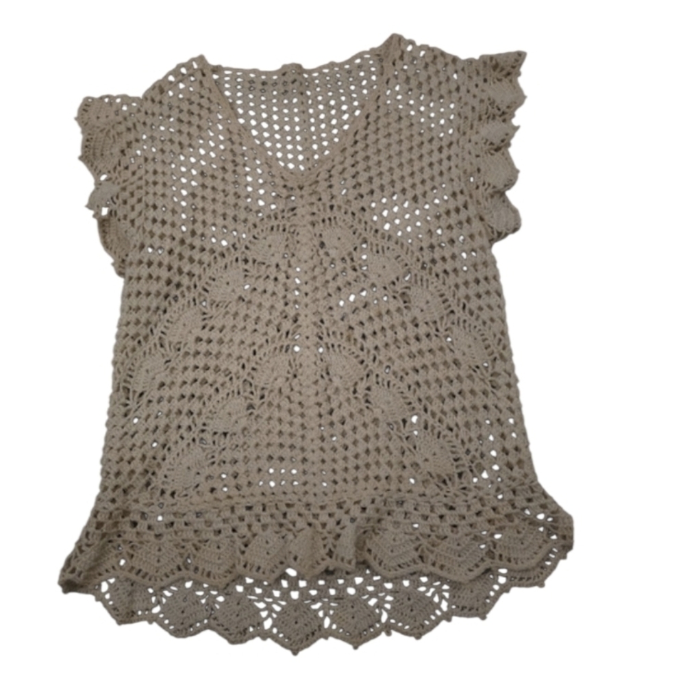 Muney New York beige crochet top. Size small - Picture 4 of 5